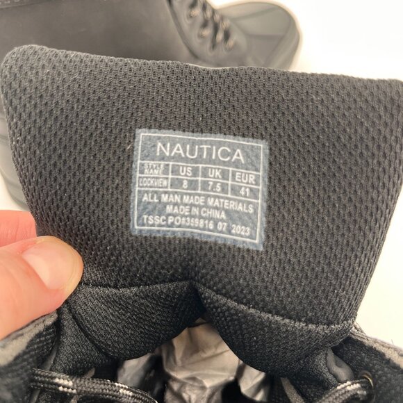 Nautica Lockview Mens Lined Duck Boots Size 8 Black New  display picture 3
